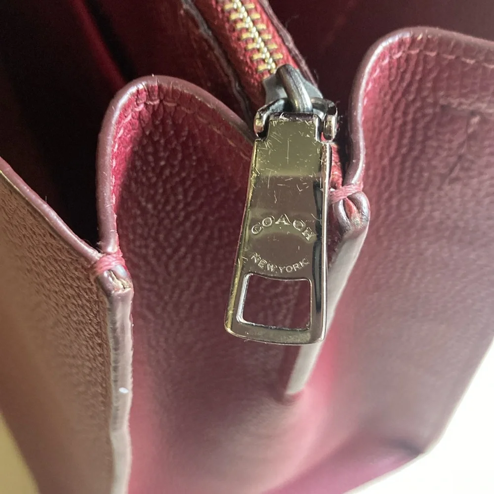 Coach structured leather
